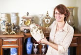 Woman with antiques