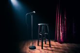 Empty stage for comedian