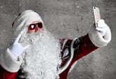 Santa taking a selfie