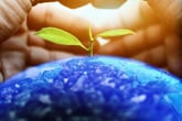 Hands protect globe. Save Earth Planet World environment earth