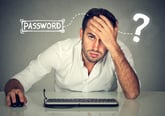 man trying to remember his passwords