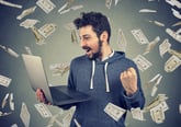 Man excited to make money online
