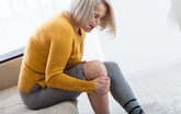 Woman with arthritis in her knee