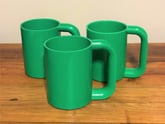 Vintage mugs designed by Massimo Vignelli and manufactured by Heller Inc.