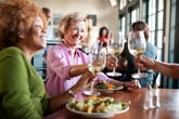 Older women eating at a restaurant