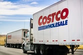Costco delivery trucks on the highway