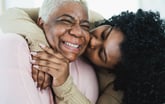 Happy senior woman with her daughter