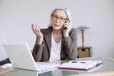 retiree senior woman working from home