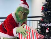 Grinch stealing holiday gifts