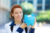 woman with piggy bank