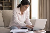 Homeowner using a laptop for tax purposes