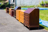 Antique solid wood furniture cabinets, dressers and chests