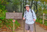 Senior hiking the Appalachian in Great Smoky Mountains National Park