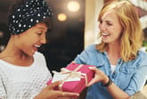 Women exchanging gifts