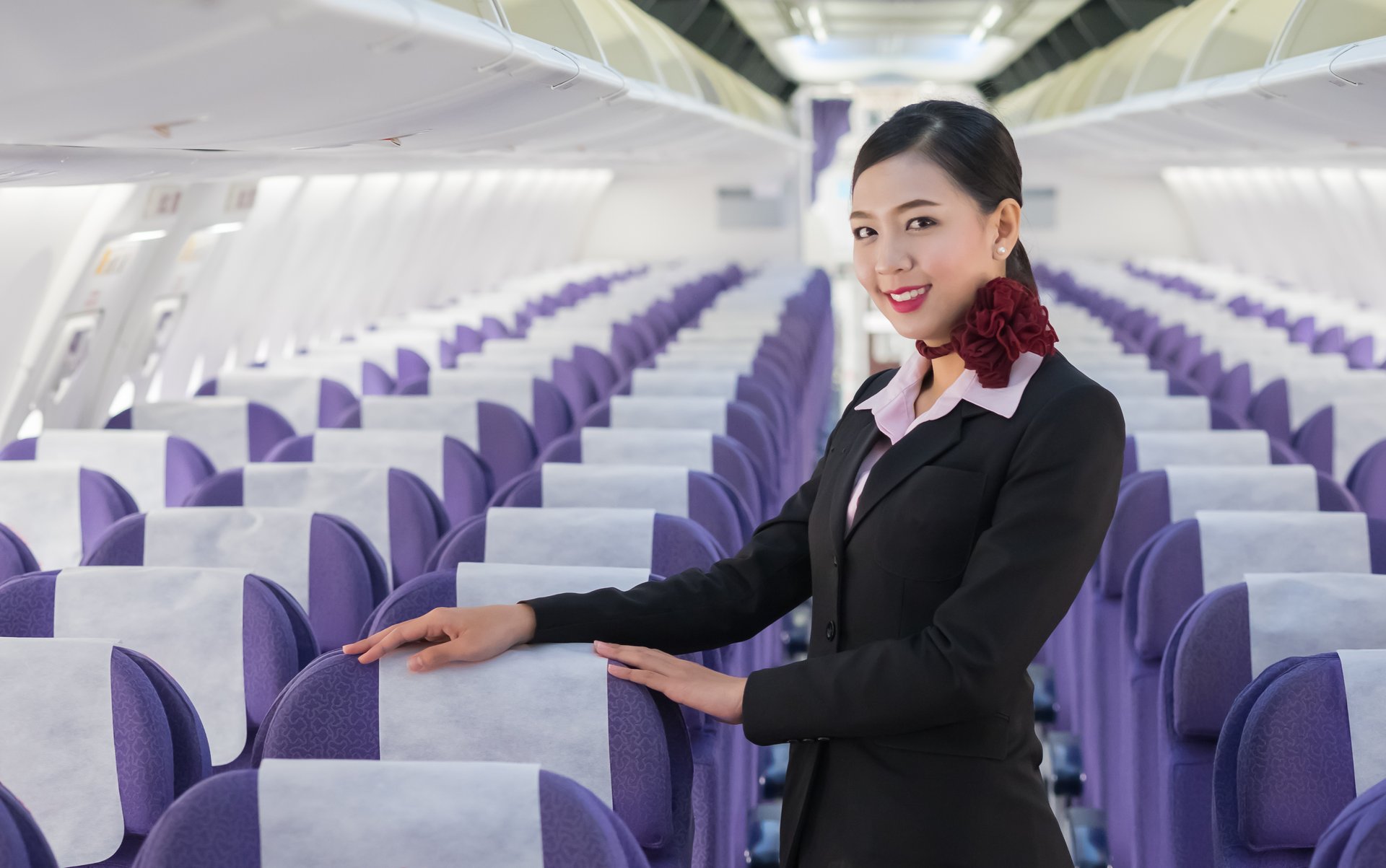 Airplane flight attendant