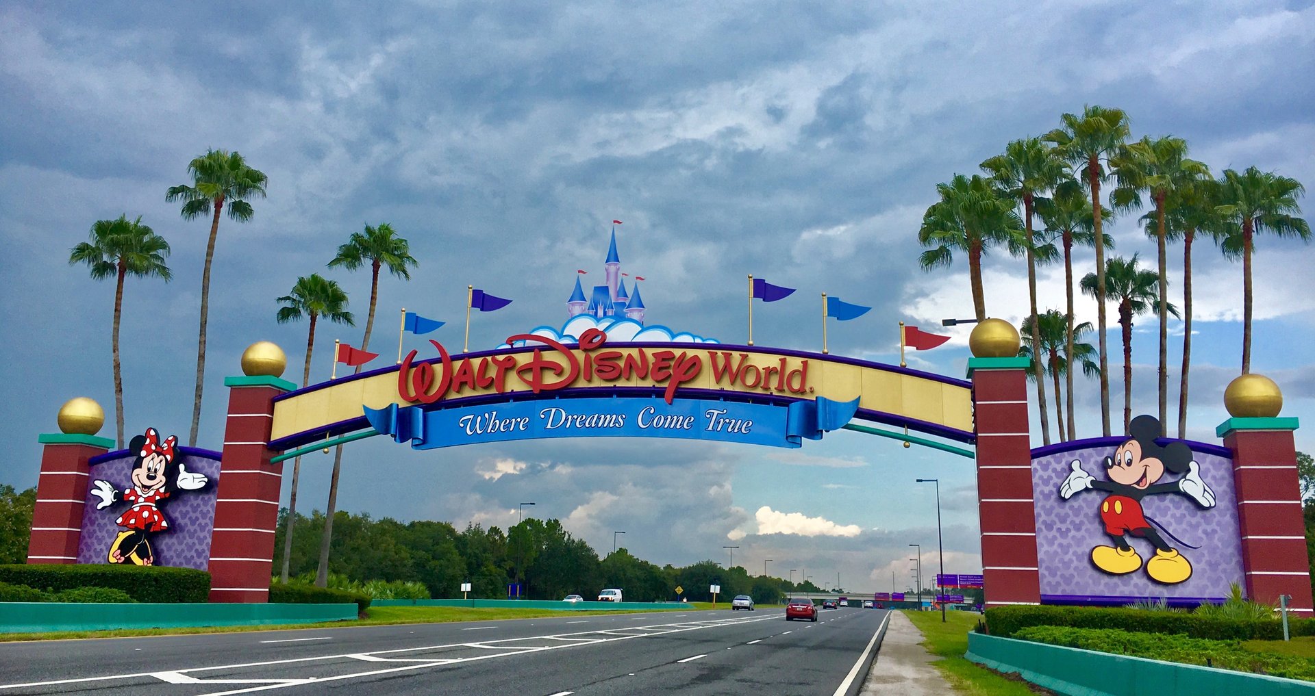 The entrance to Walt Disney World in Florida