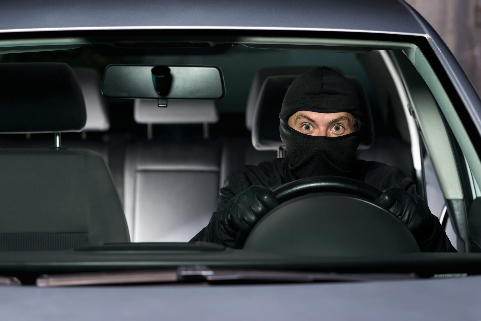 Thief in a stolen car