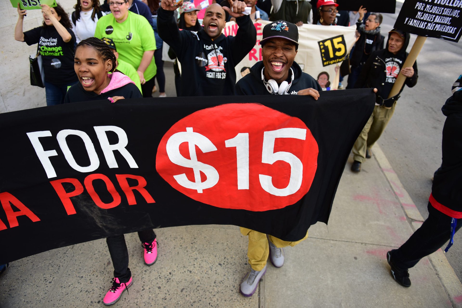 Workers demand $15 minimum wage