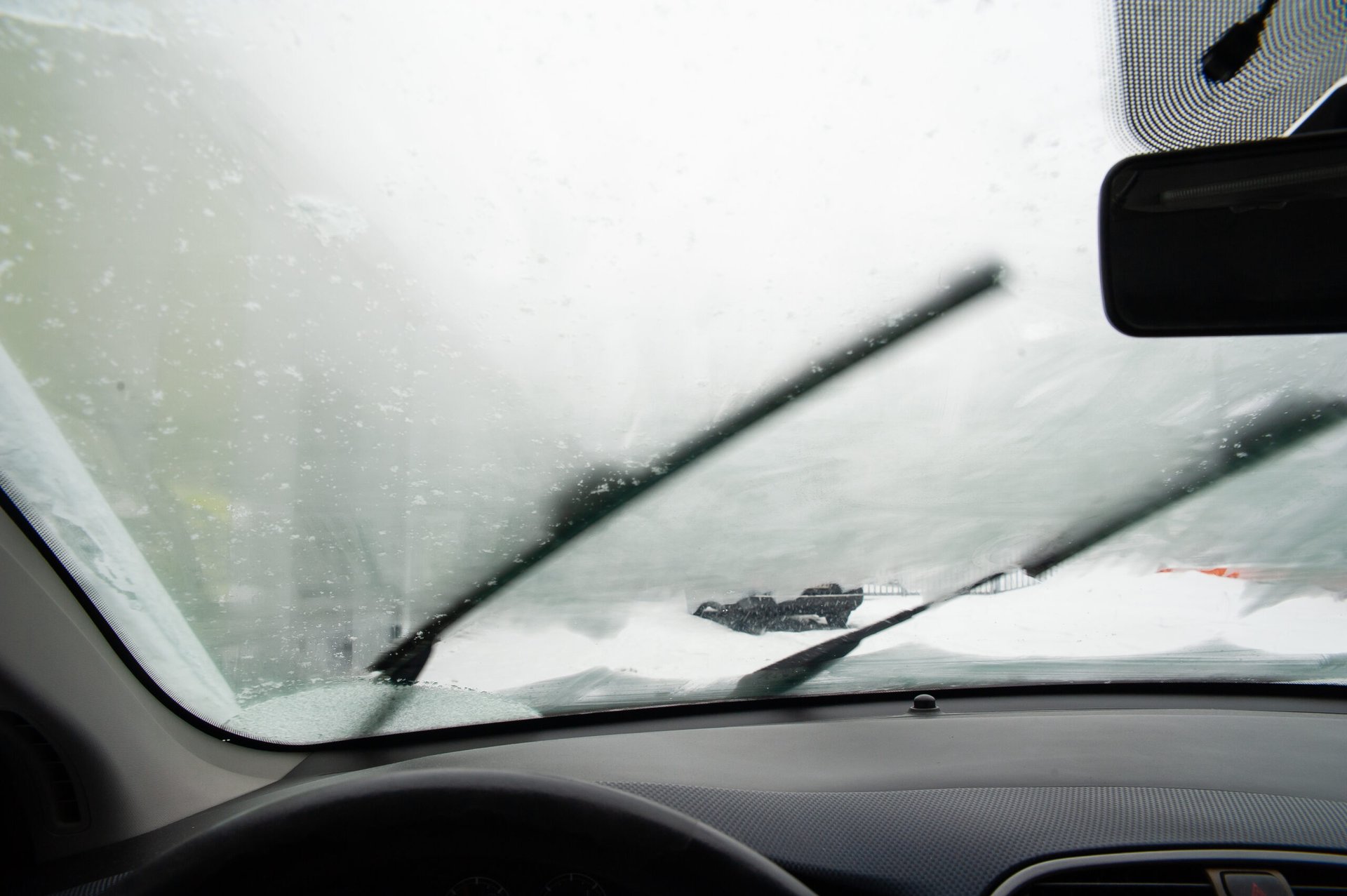 Foggy car windshield