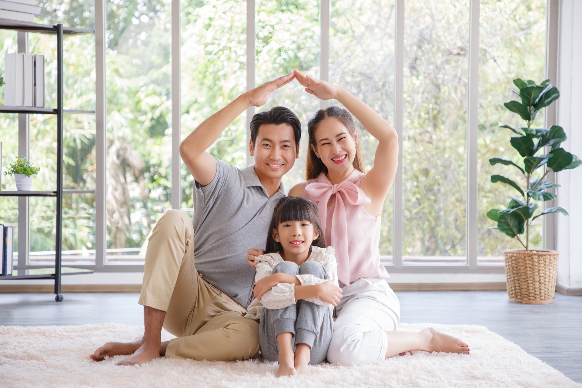 Family illustrating life insurance concept