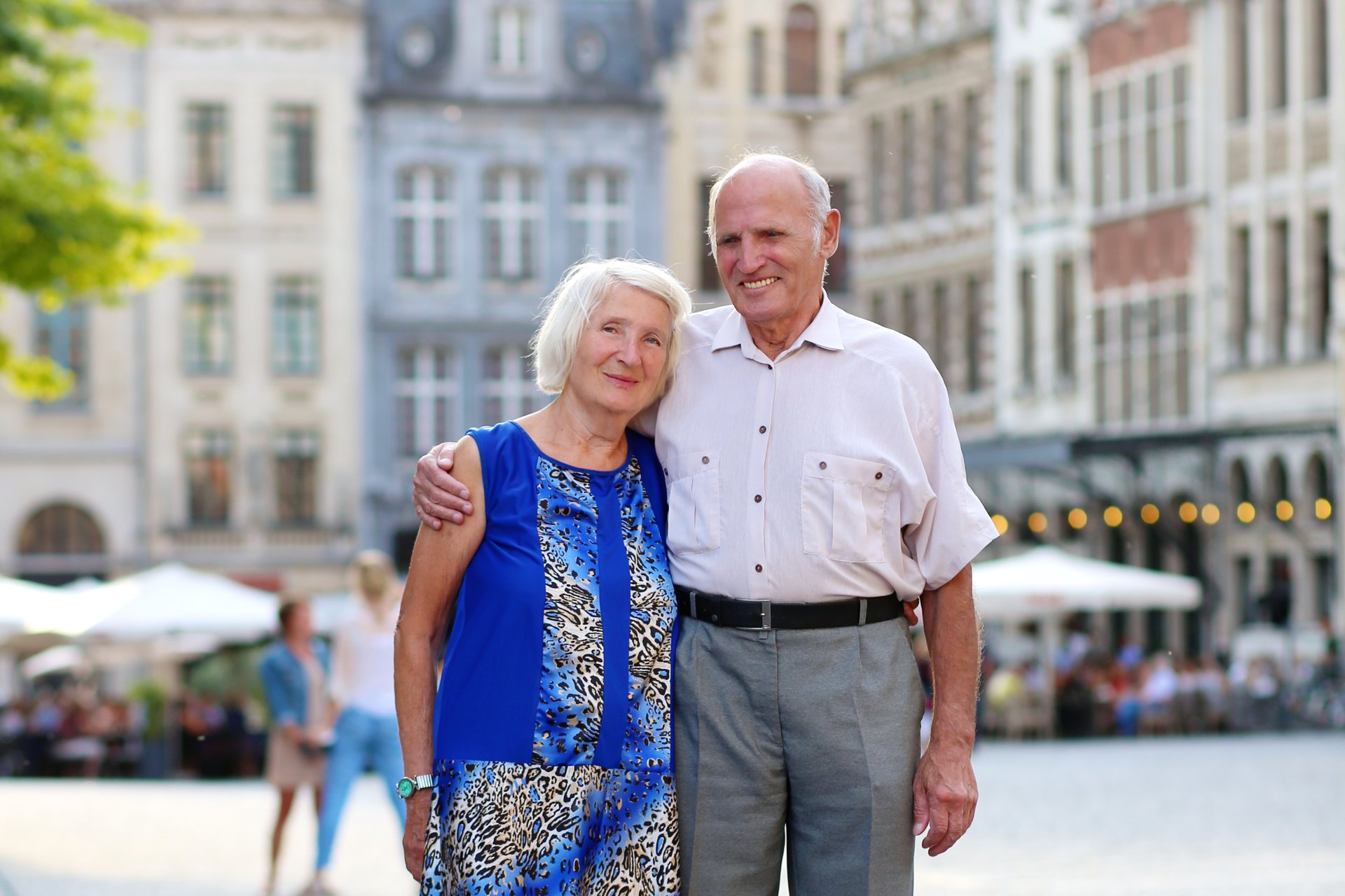 retired couple in Europe