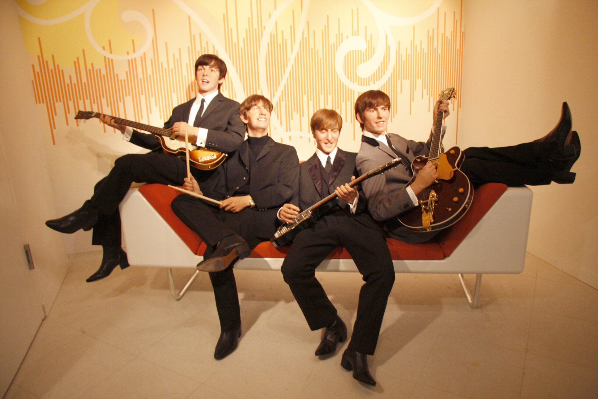 Wax figures of the Beatles