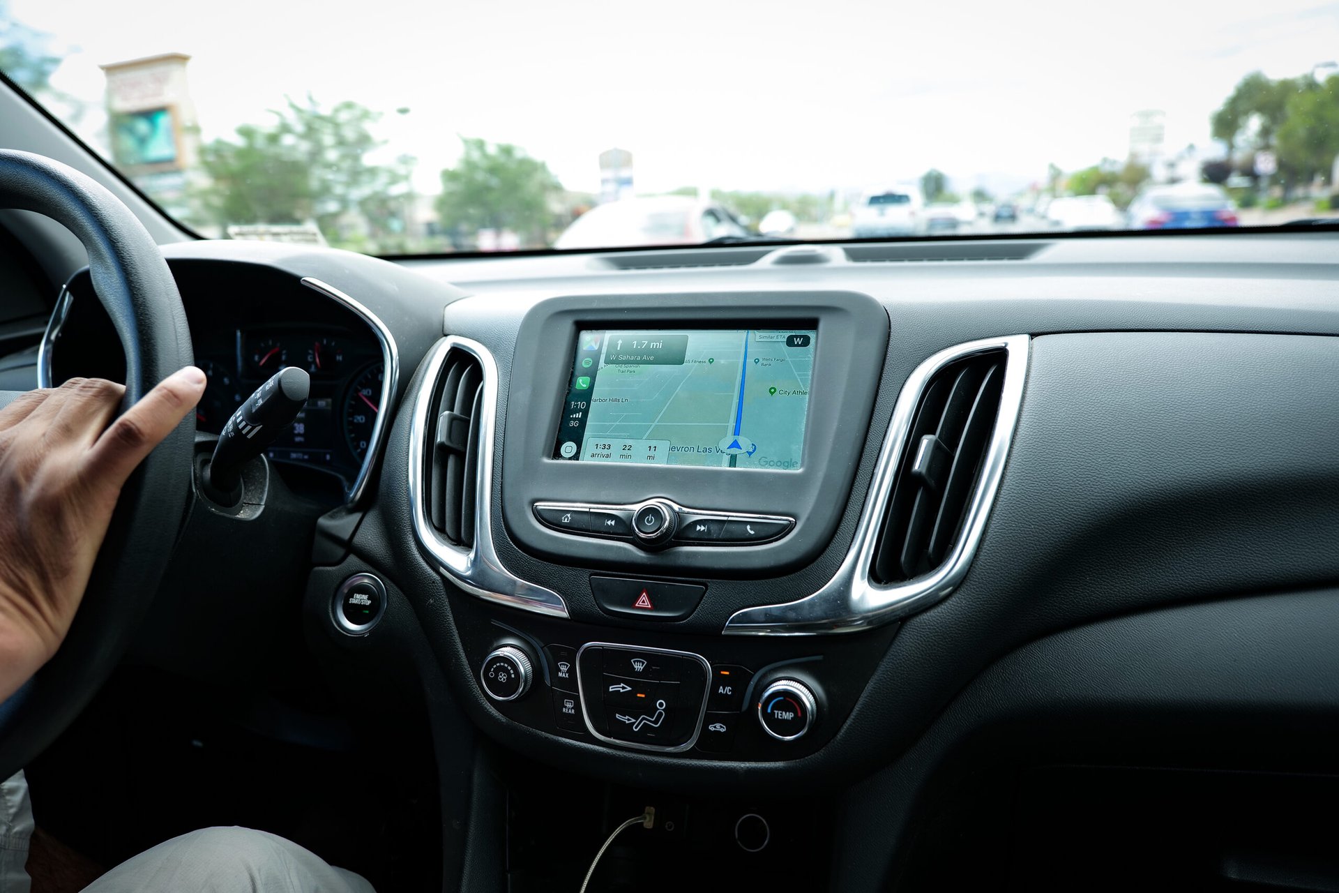 car with built-in navigation system