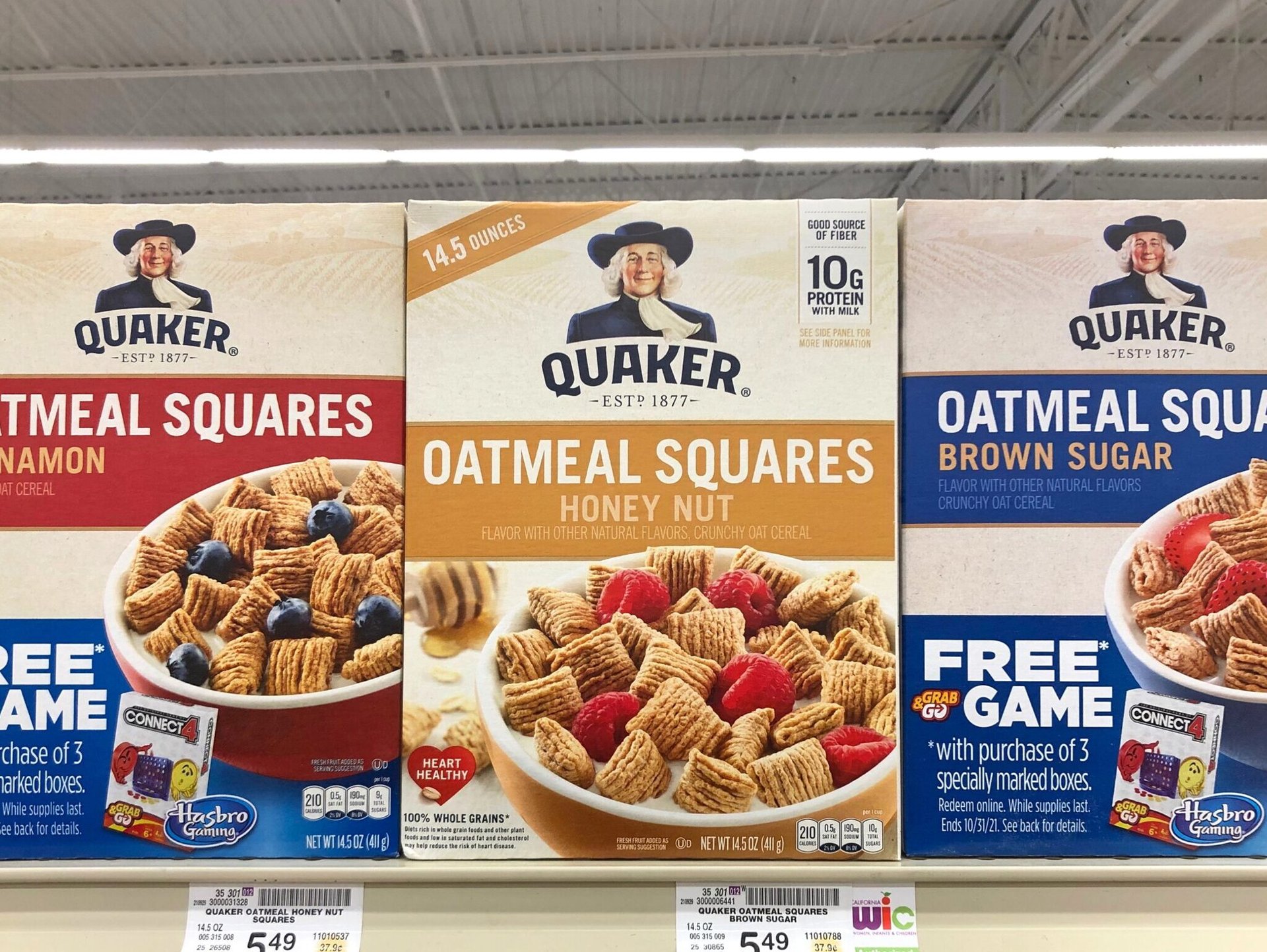 Quaker Oatmeal Squares breakfast cereals
