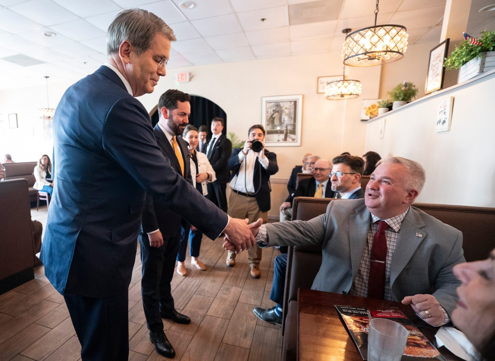 Trump’s Treasury Boss Visits NY Diner, Downplays Gas-Price Surge as ‘Blip’ Trump’s Treasury Boss Visits NY Diner, Downplays Gas-Price Surge as ‘Blip’