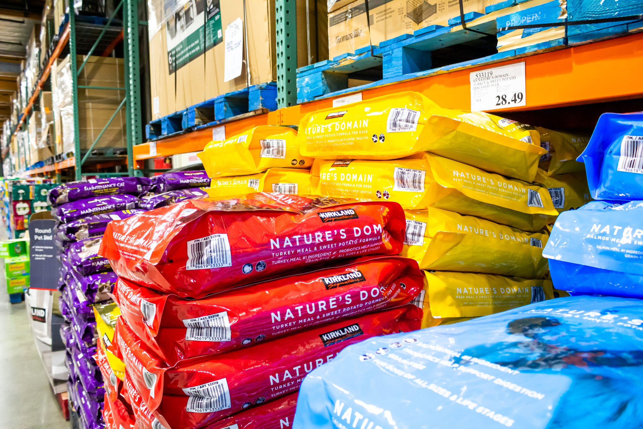 Pet food at Costco