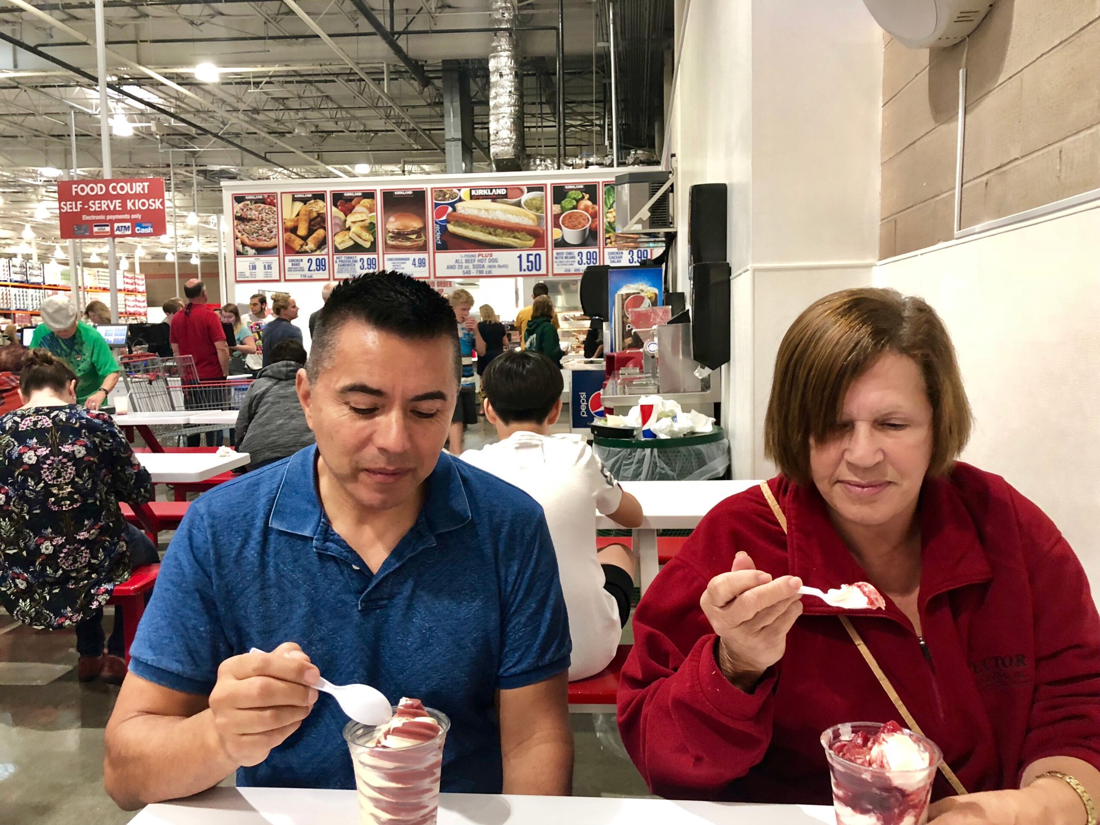 Costco food court customers