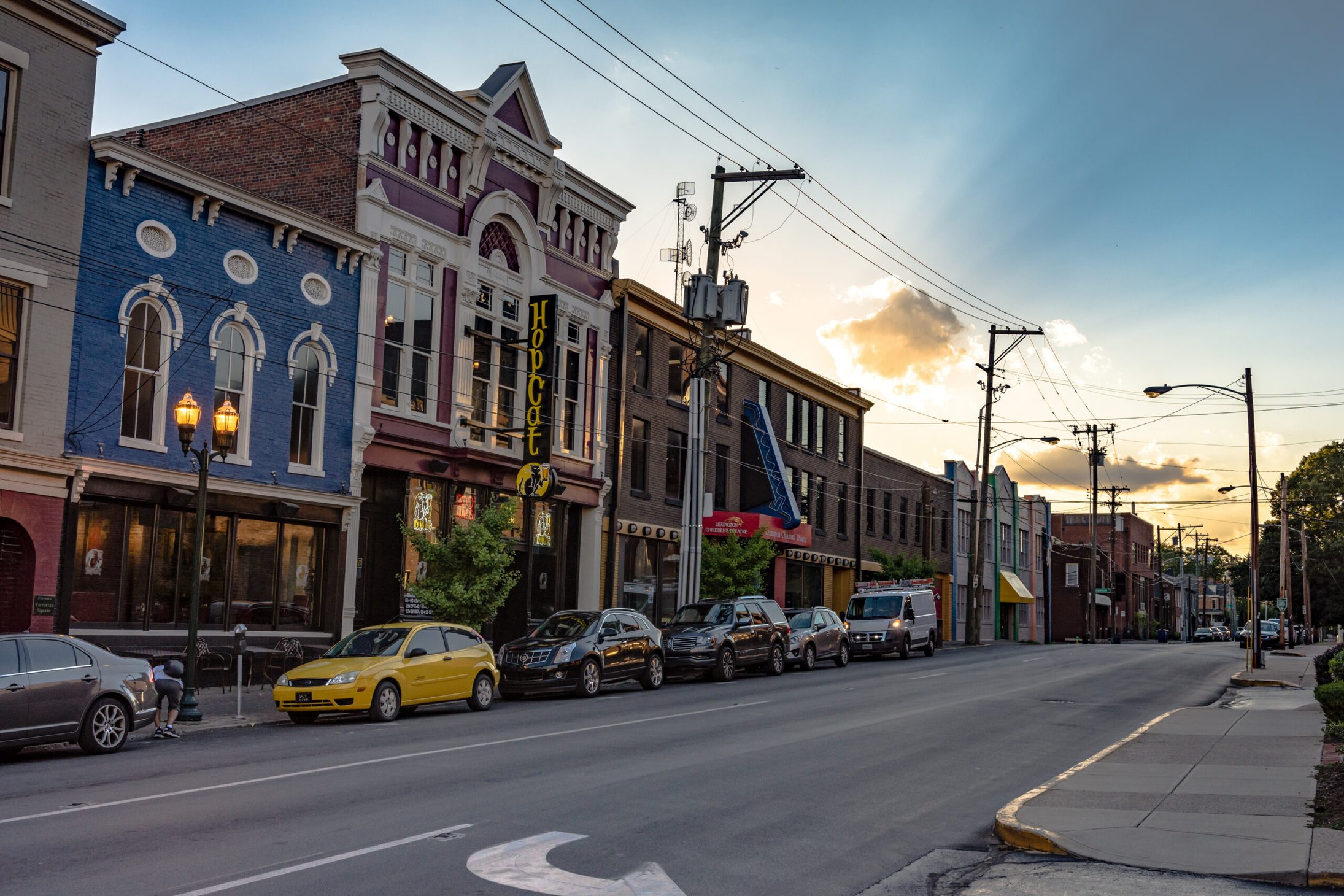 cars on street in Lexington Kentucky