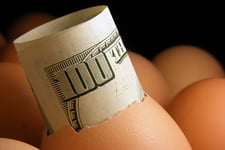 Retirement nest egg with $100 bill