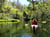Senior man kayaking in Ichetucknee Springs State Park, Florida