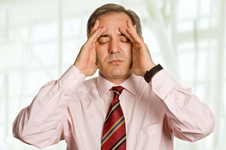 Worried stock trader