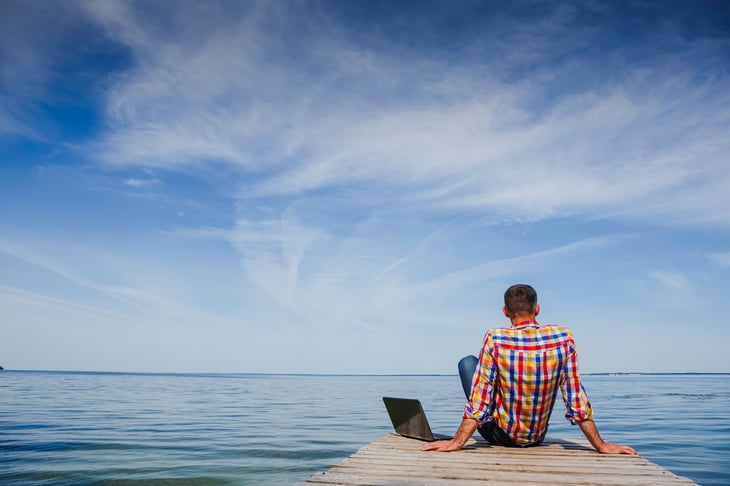 Man Working Outdoors