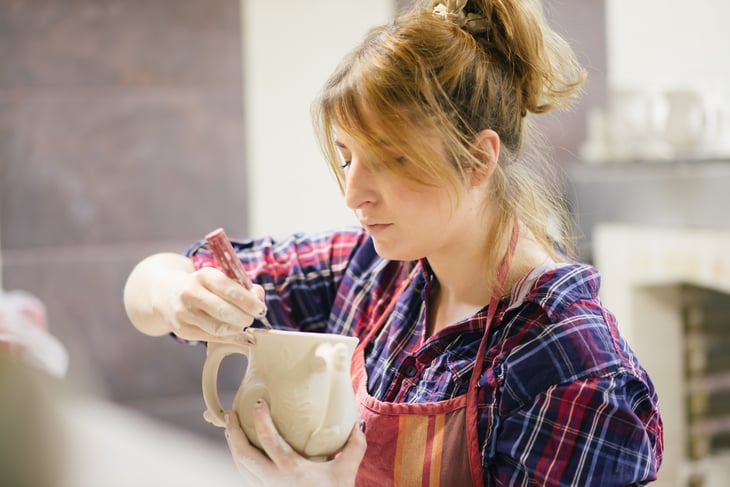 Girl Crafting