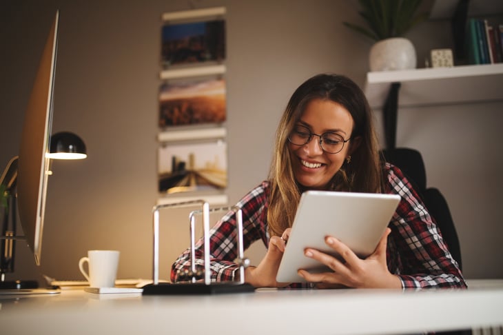 Woman Doing Research