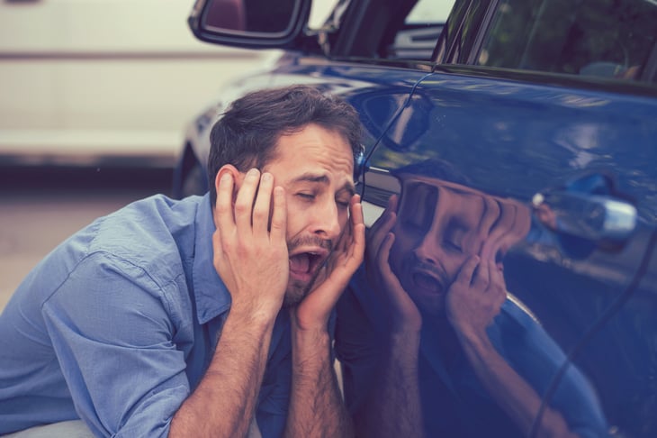 Man unhappy with car