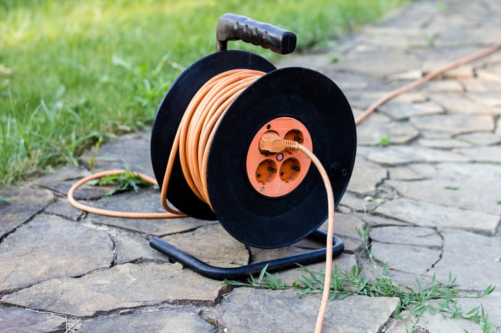 An outdoor extension cord