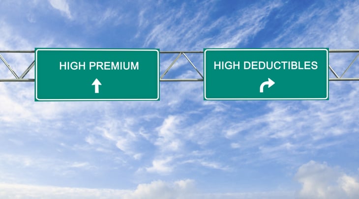 High premium or high deductible signs