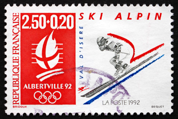 Albertville, France Olympic stamp