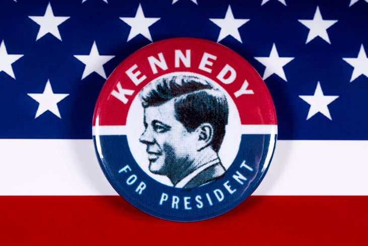 John F. Kennedy presidential button
