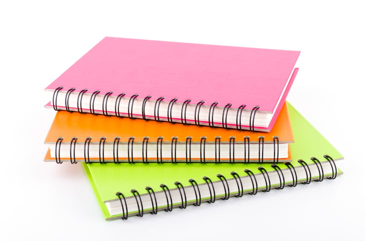 Stack of notebooks