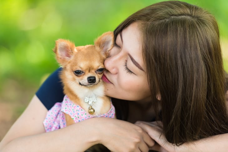 Woman with dog