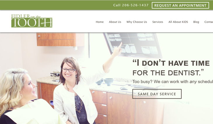 Screenshot showing dentist in office from Fidler on the Tooth.