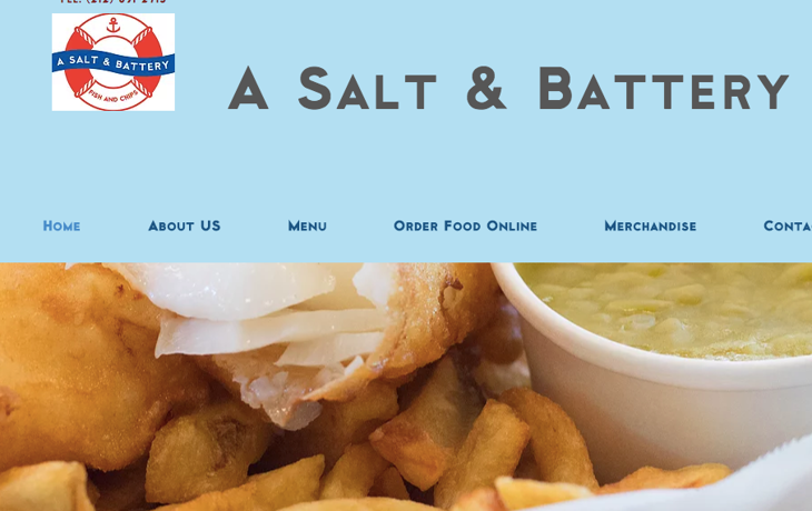 Screen shot from A Salt and Battery restaurant site