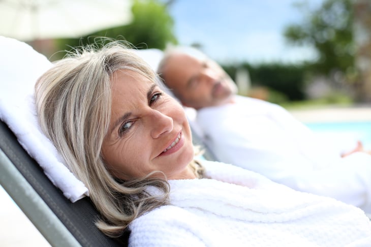 relaxed retirees