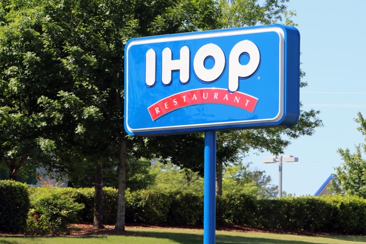 An IHOP restaurant sign in Nashville, Tennessee
