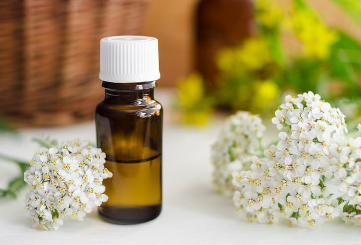 Yarrow flower and essential oil.